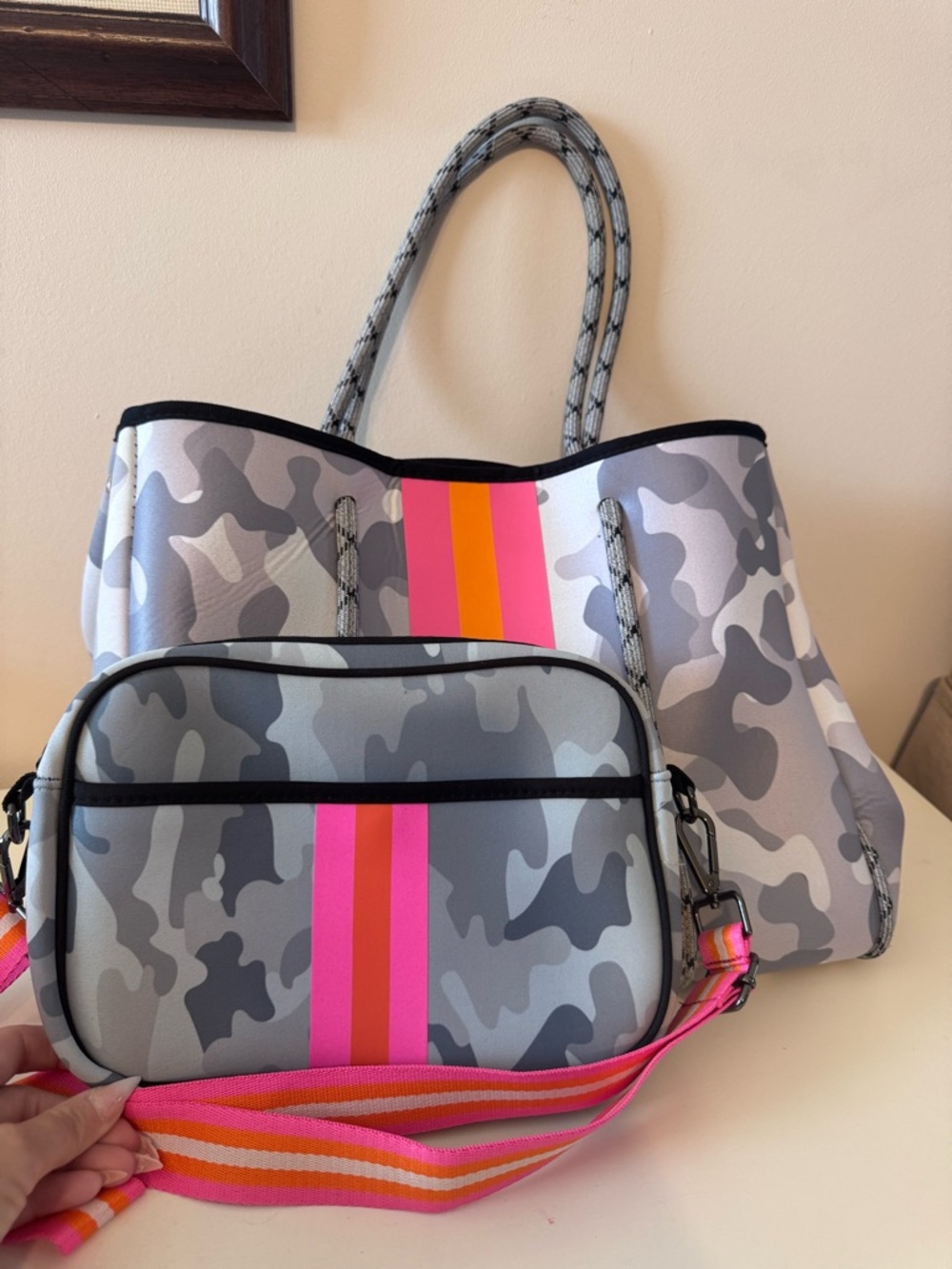 Parker & Hyde Neoprene Tote w/ Crossbody